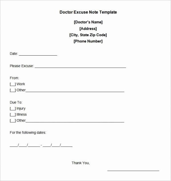 Doctors Notes for School Template Luxury 35 Doctors Note Templates Word Pdf Apple Pages