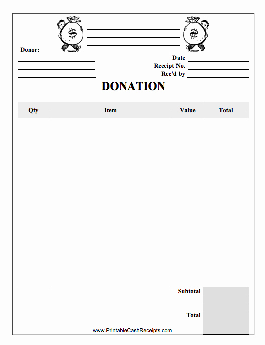 Donation form Template Pdf New Free Printable Donation Receipt Template