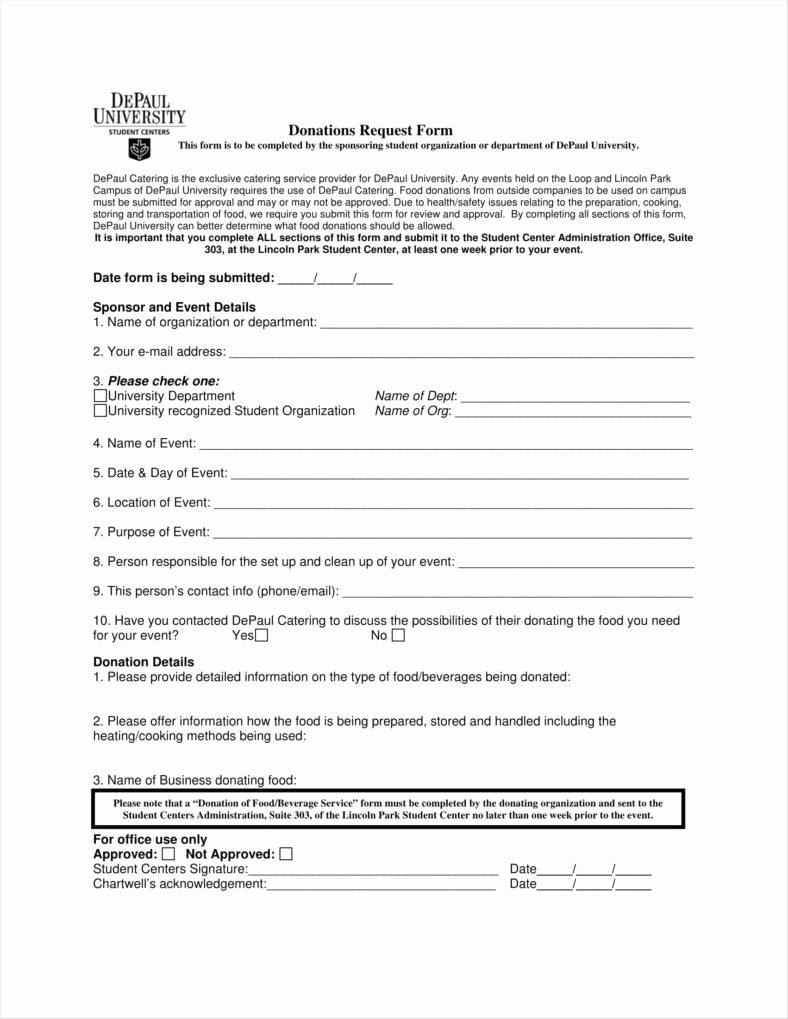 Donation Request form Template Best Of 9 Donation Application form Templates Free Pdf format
