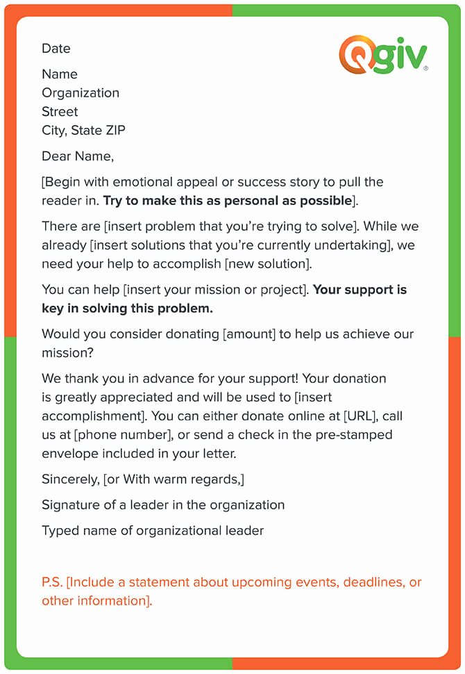 Donation Request form Template Fresh 9 Awesome and Effective Fundraising Letter Templates