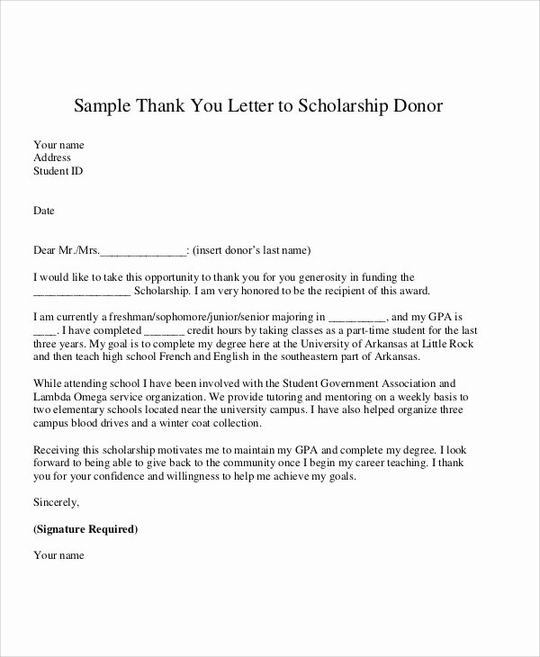 Donation Thank You Letter Template Beautiful 10 Sample Donation Thank You Letters Doc Pdf