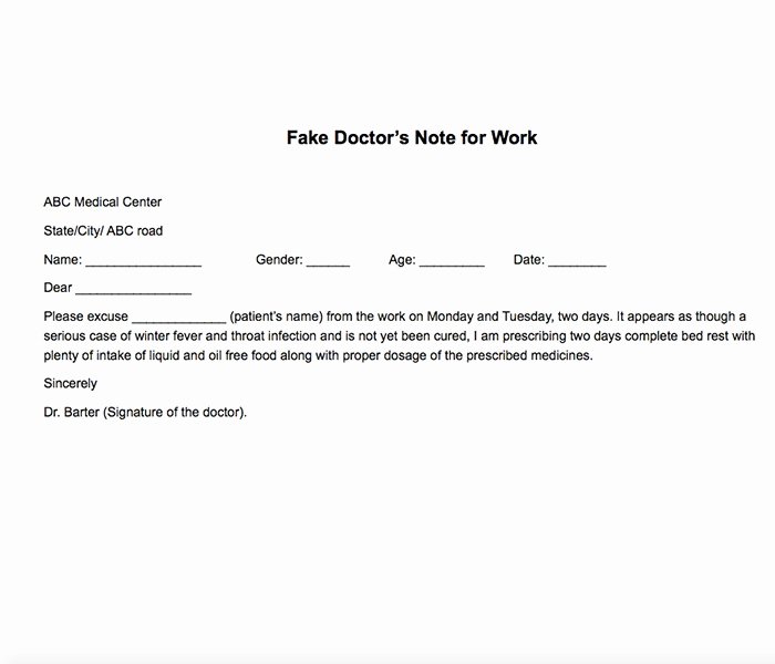 Dr Note Template for Work Awesome 25 Free Printable Doctor Notes Templates for Work Updated