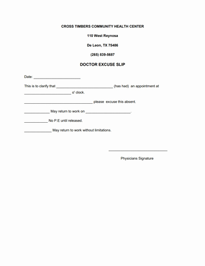 Dr Note Template for Work Awesome Doctors Note for Work Template Download Create Fill and