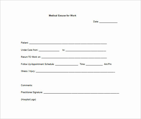 Dr Notes for Work Templates Elegant Return to Work Doctors Note Template