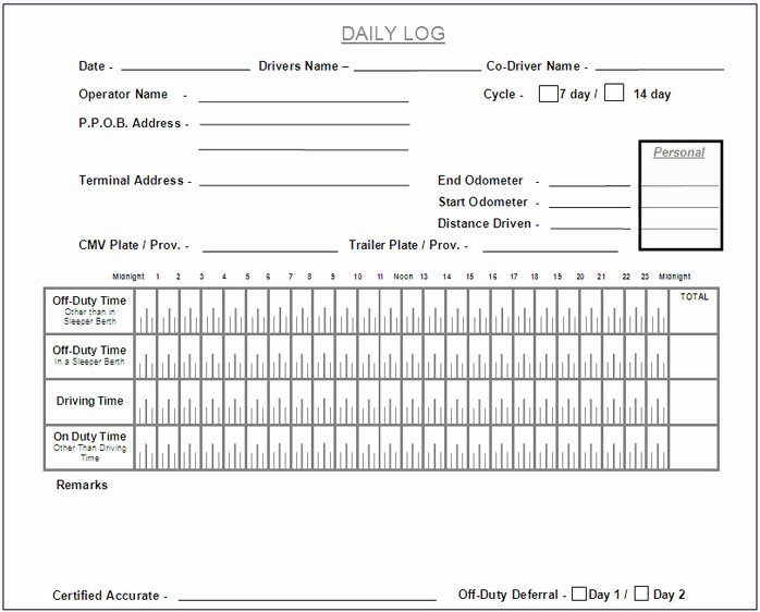 Driver Log Sheet Template Luxury Truck Driver Log Sheet