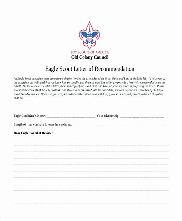 Eagle Scout Recommendation Letter Template Beautiful Eagle Scout Letter Of Re Mendation Sample From Parents