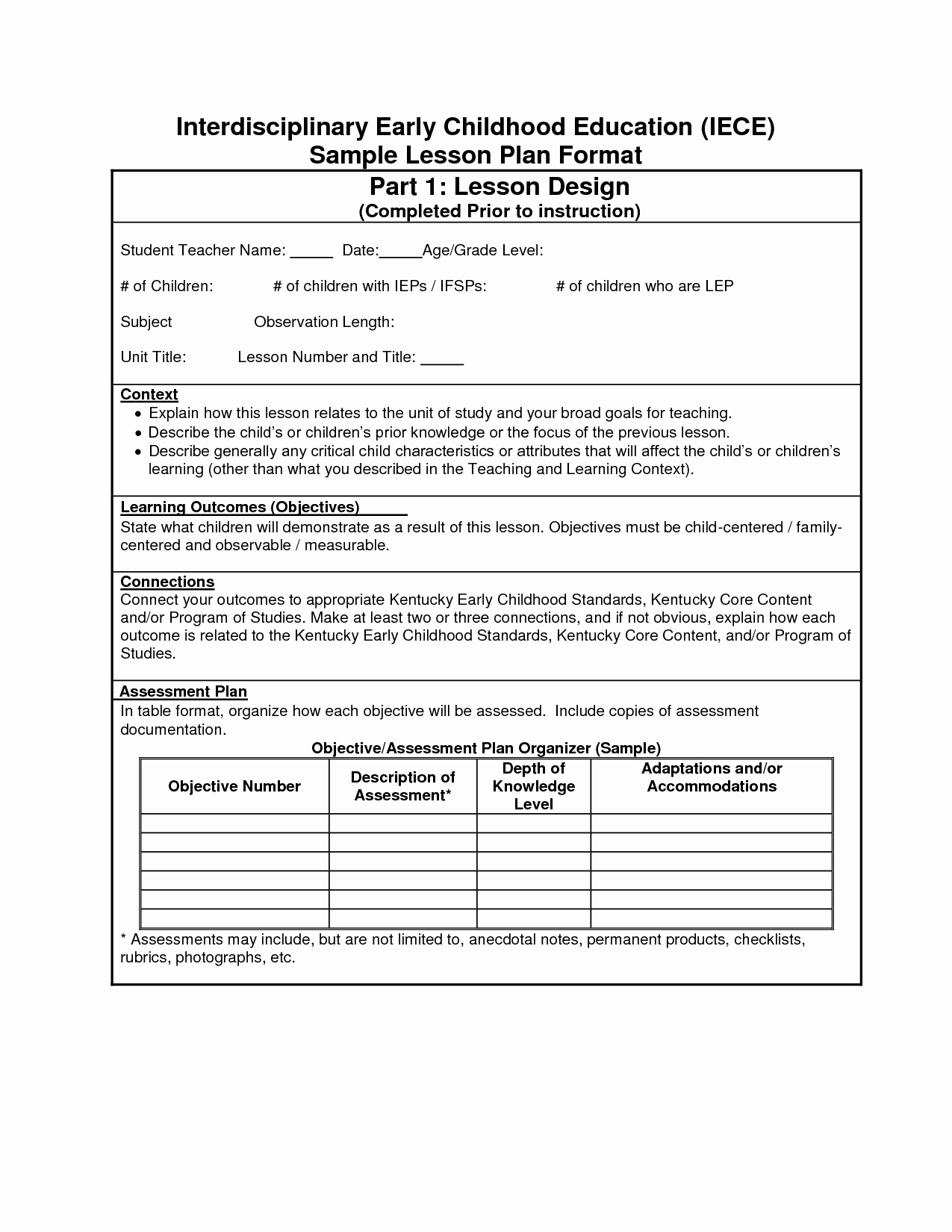 Early Childhood Lesson Plan Template Best Of Best S Of Early Childhood Lesson Plan Template