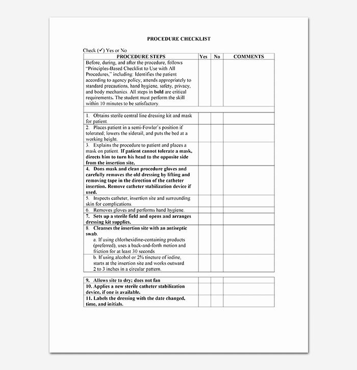 Editable Checklist Template Word Awesome Process Checklist Template 20 Editable Checklists