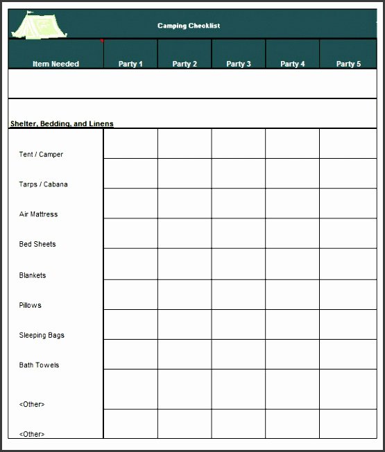 Editable Checklist Template Word Best Of 4 Editable Camping Trip Planner for Free