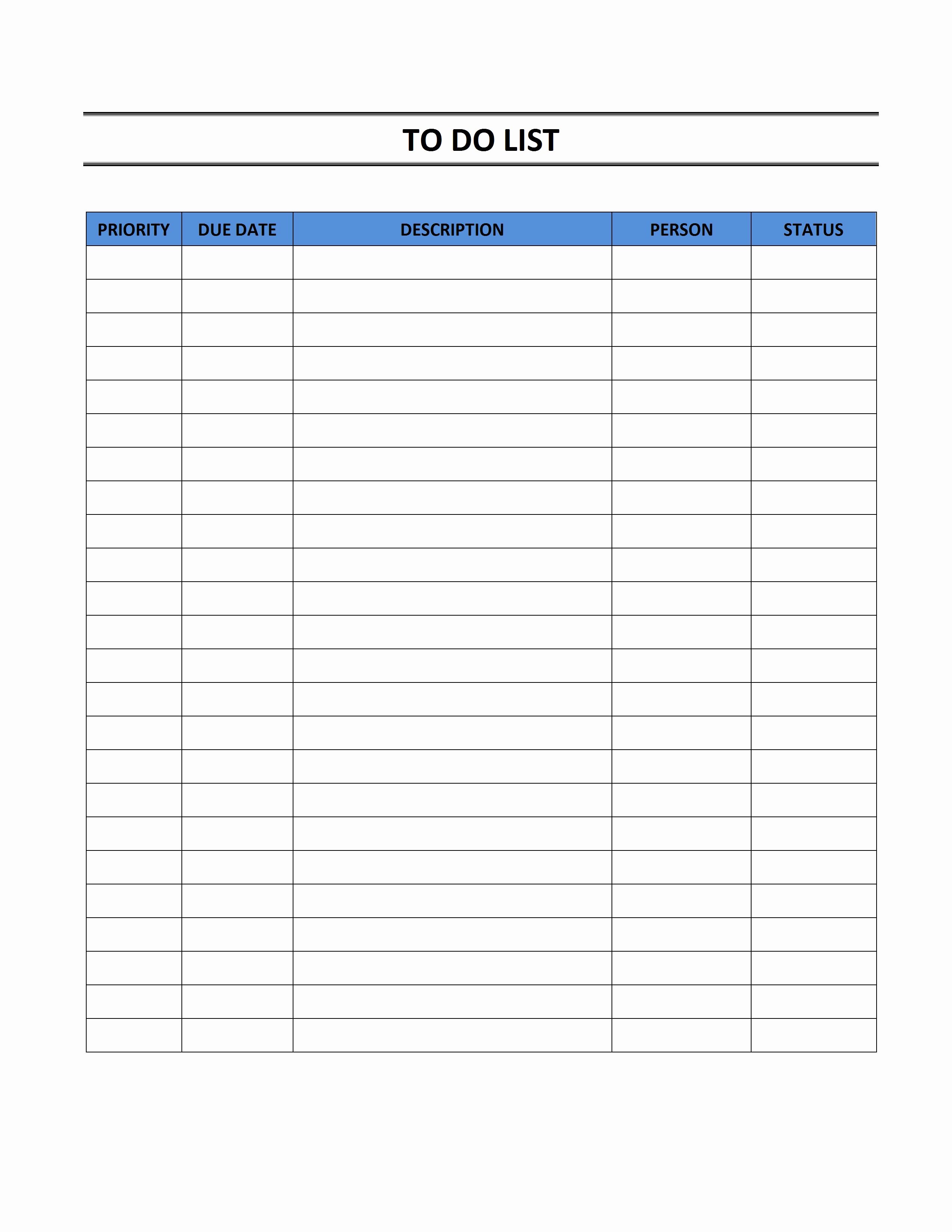 Editable Checklist Template Word Best Of to Do List