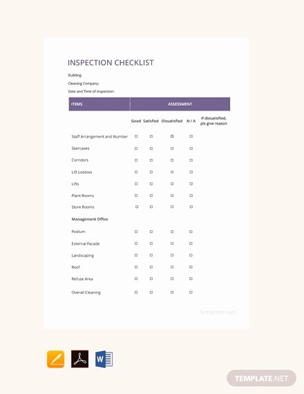 Editable Checklist Template Word Inspirational Free Inspection Checklist Template Download 312