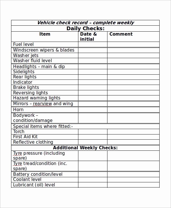 Editable Checklist Template Word Unique Checklist Sample In Word 10 Examples In Word