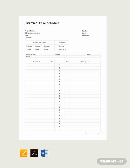 Electric Panel Schedule Template Inspirational Free Lx Series Panel Schedule Template Download 172