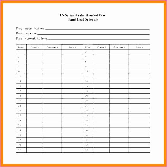 Electrical Panel Schedule Template Best Of 6 Household Bud Excel Template Exceltemplates