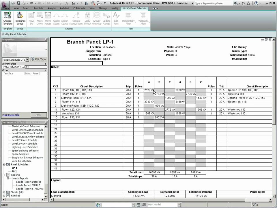 Electrical Panel Schedule Template Elegant What S New In Revit Mep 2011 Panel Schedule Templates