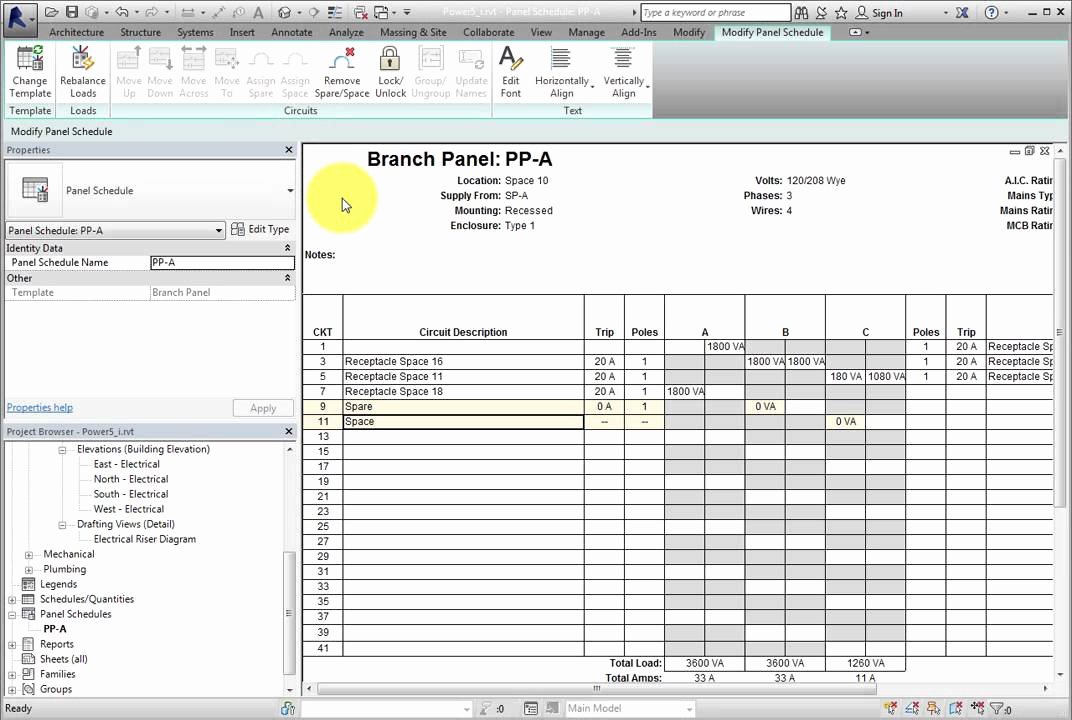 Electrical Panel Schedule Template Excel Lovely Creating Panel Schedules