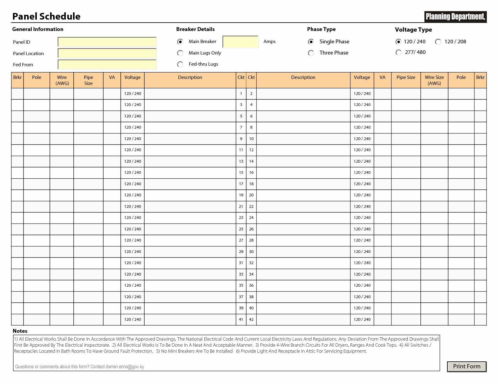 Electrical Panel Schedule Template Inspirational Electrical Panel Schedule Templates Tespin
