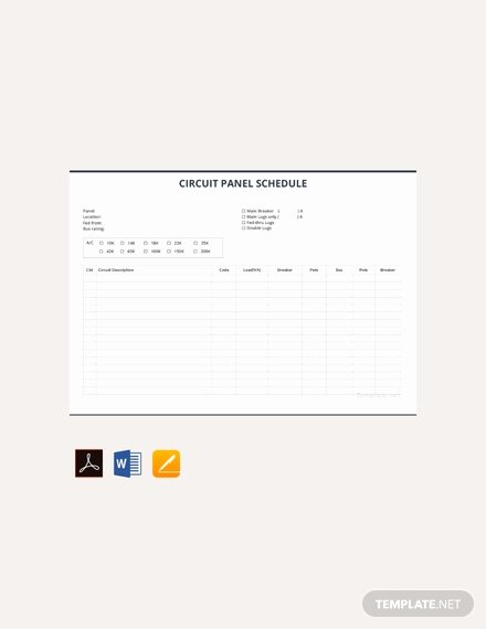 Electrical Panel Schedule Template Pdf Beautiful Free Electrical Panel Schedule Template Download 173