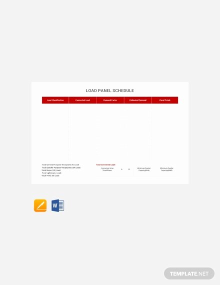 Electrical Panel Schedule Template Pdf Luxury Free Electrical Panel Schedule Template Download 173