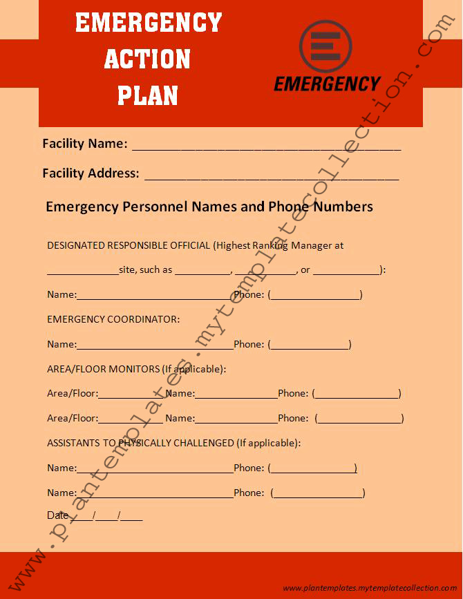 Emergency Action Plan Template Best Of Emergency Action Plan Template