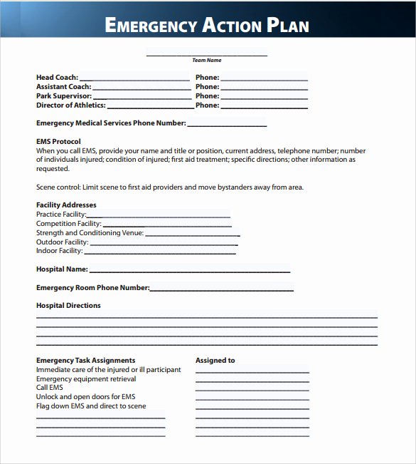 Emergency Action Plan Template Best Of Sample Emergency Action Plan 11 Free Documents In Word Pdf