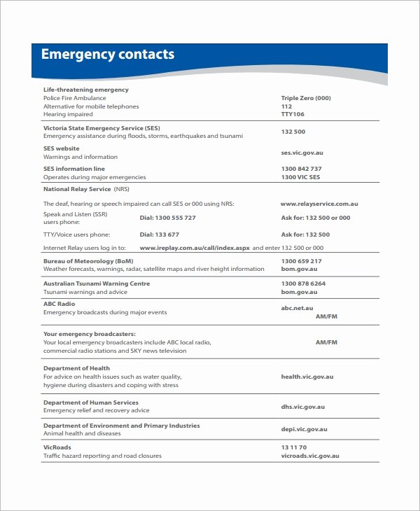 Emergency Action Plan Template Best Of Sample Emergency Action Plan 11 Free Documents In Word Pdf