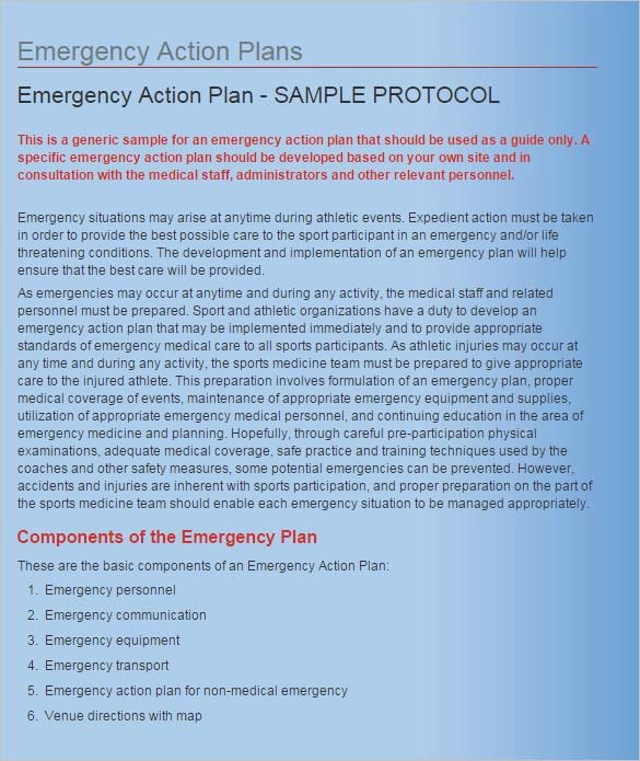 Emergency Action Plan Template Elegant Emergency Action Plan Template 15 Free Word Excel Pdf