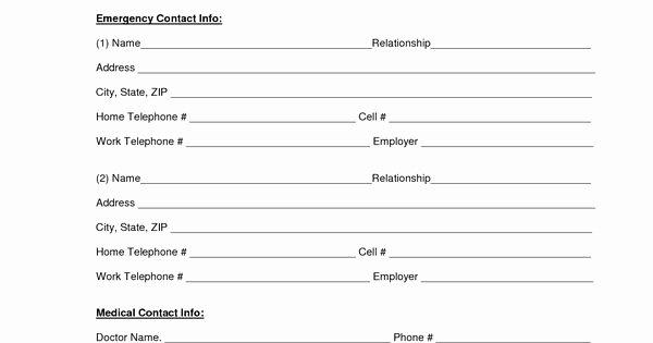 Emergency Contact form Template Inspirational Download A Free Emergency Contact form and Emergency Card