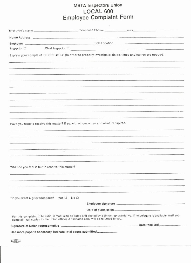 Employee Complaint form Template Awesome 36 Best Plaints Images On Pinterest