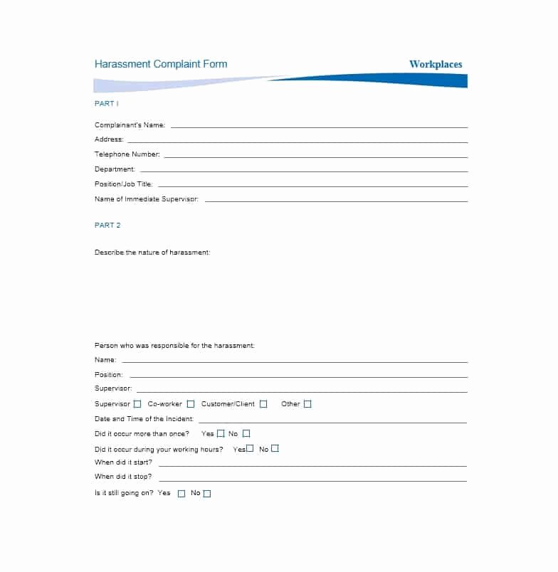 Employee Complaint form Template Lovely 49 Employee Plaint form &amp; Letter Templates Template