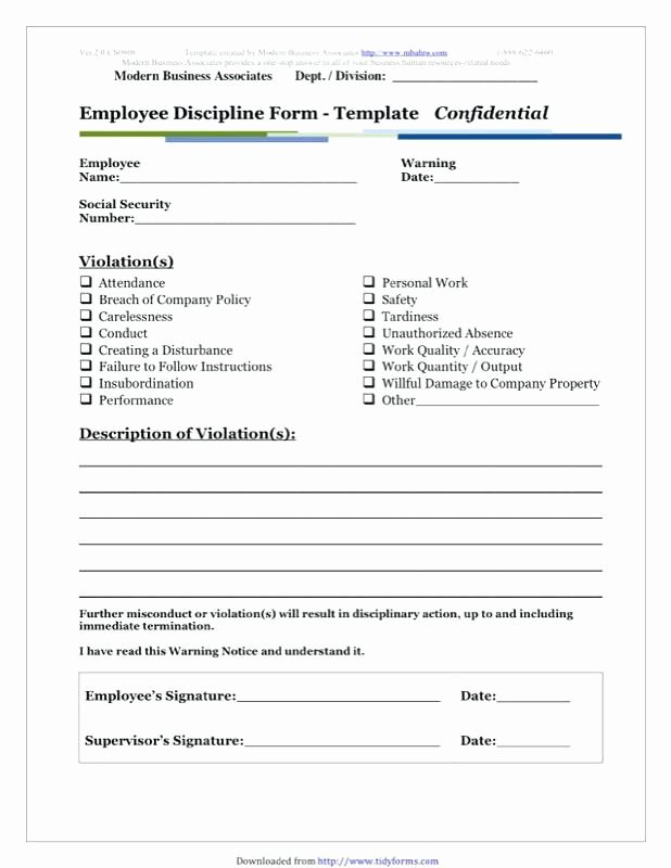 Employee Counseling form Template Awesome Employee Misconduct form Template Write Up Templates Free