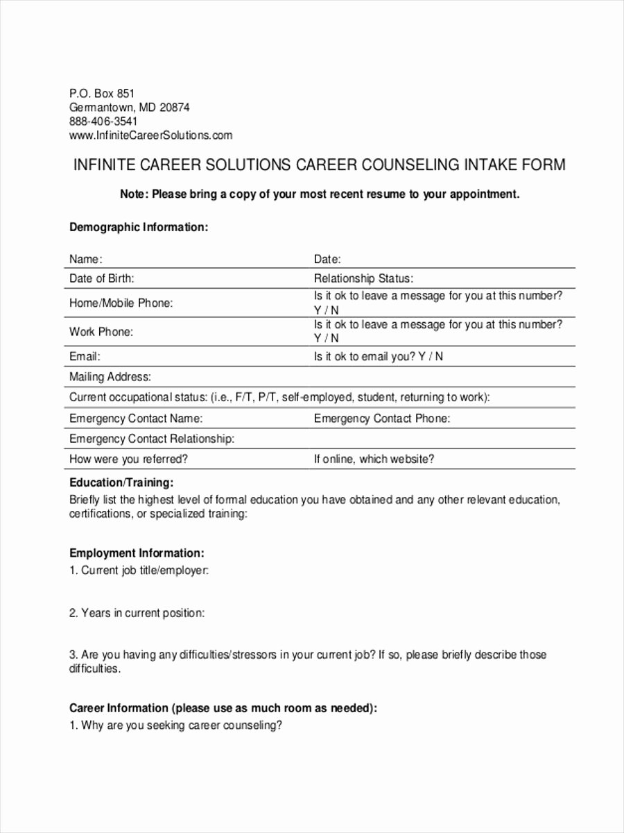 Employee Counseling form Template Awesome Free 34 Counselling form Templates