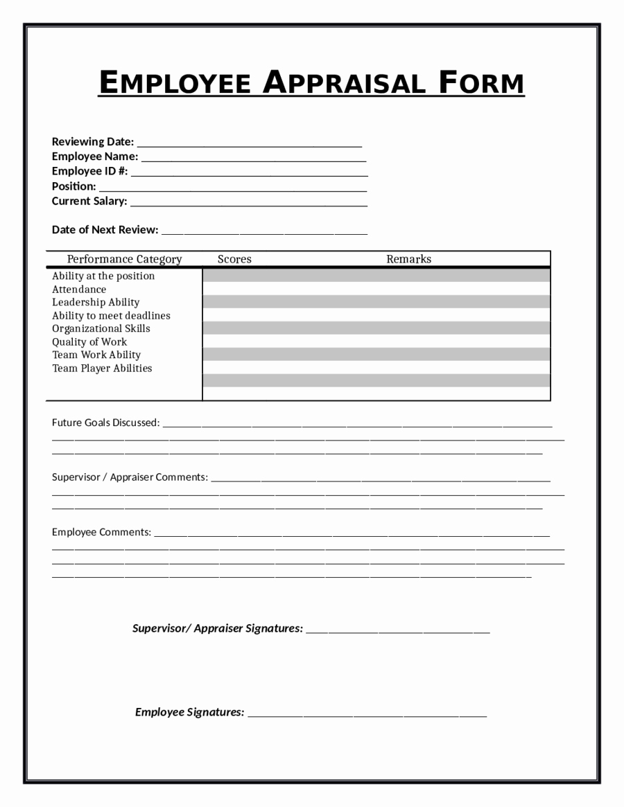 Employee Evaluation form Templates Inspirational 2019 Employee Evaluation form Fillable Printable Pdf