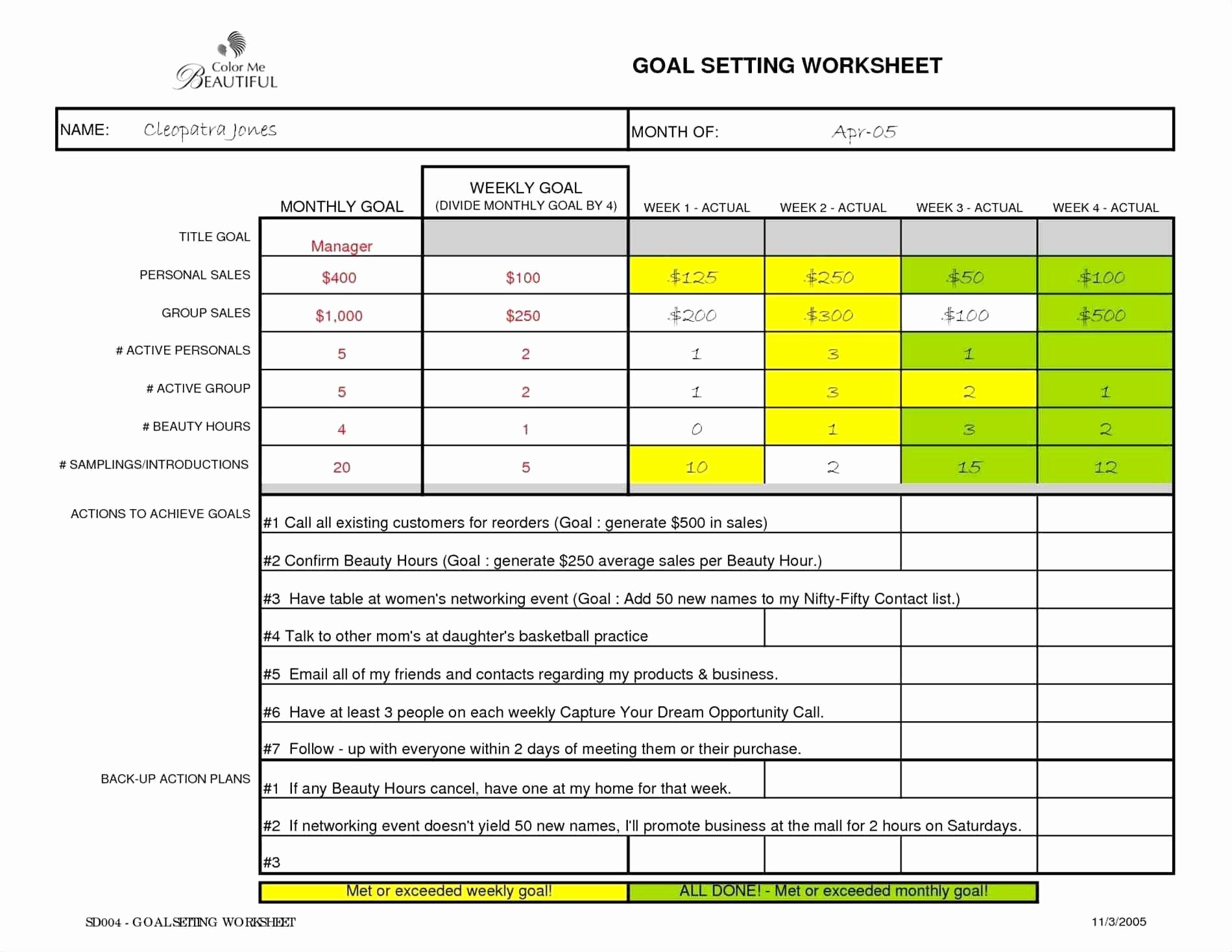 Employee Goal Setting Template Best Of Smart Goals Template Excel