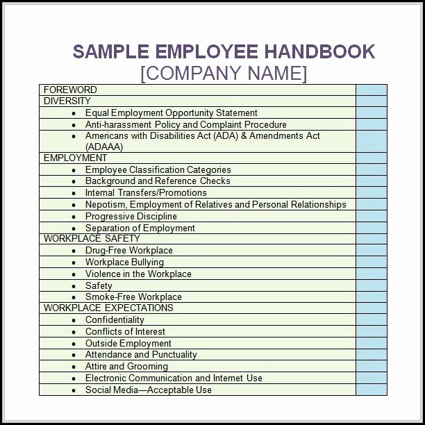 Employee Handbook Template Word Best Of Employee the Month Certificate Template Free Template
