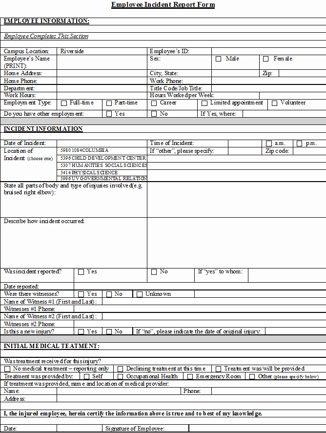 Employee Incident Report Template Awesome Other Template Category Page 5 Spelplus