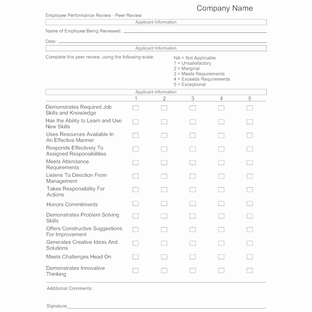 Employee Performance Review Template Unique Employee Performance Review
