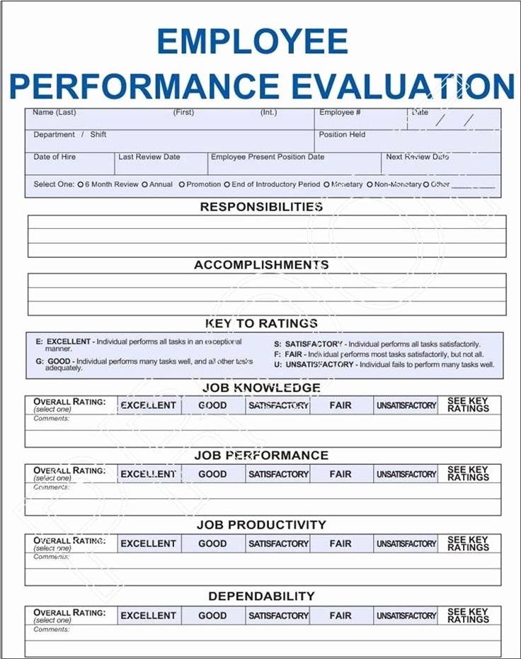 Employee Self Evaluation Template Beautiful Job Performance Evaluation Frompo 1