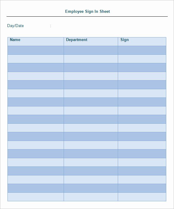 Employee Sign In Sheet Template Awesome 75 Sign In Sheet Templates Doc Pdf