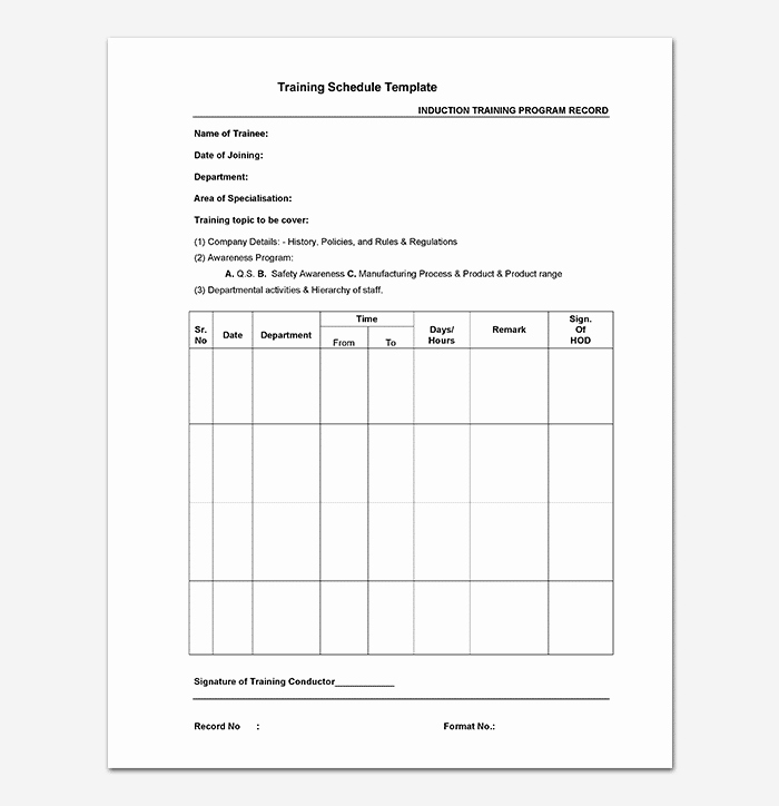 Employee Training Plan Template Word New Training Plan Template 26 Free Plans &amp; Schedules