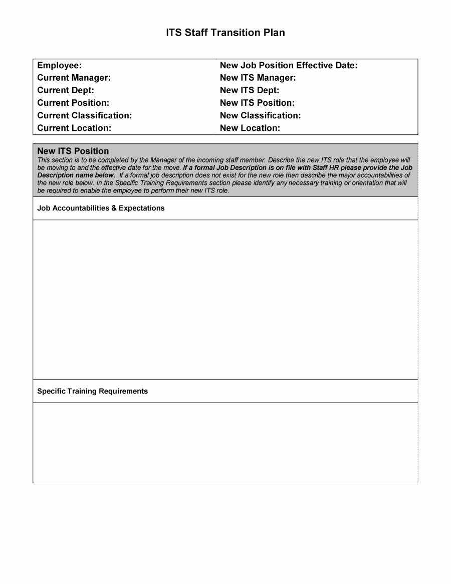 Employee Transition Plan Template Awesome 40 Transition Plan Templates Career Individual