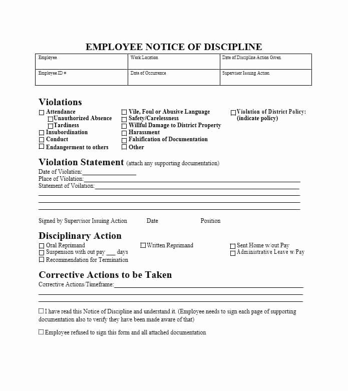 Employee Warning Notice Template Best Of Employee Warning Notice Download 56 Free Templates &amp; forms