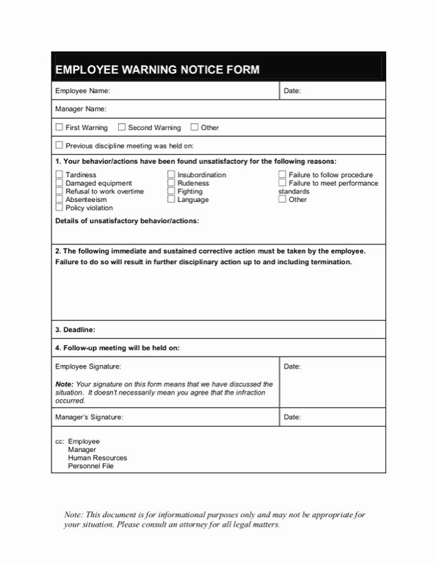 Employee Warning Notice Template Lovely Download Employee Performance Evaluation Write Up Template
