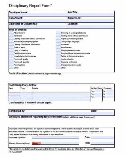 Employee Write Up Template Fresh Download Employee Write Up forms