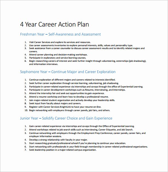 Employment Action Plan Template New 13 Career Action Plan Templates Doc Pdf Excel