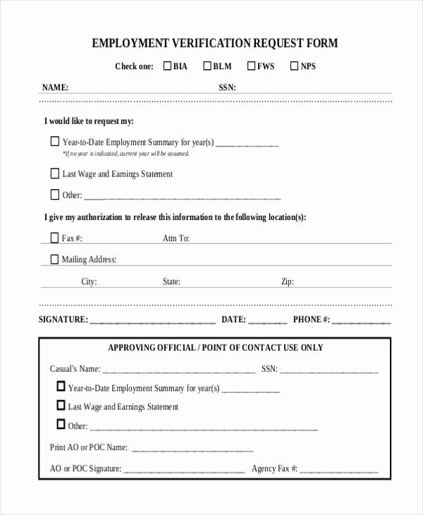 Employment Verification forms Template Lovely Sample Employment forms In Pdf 34 Free Documents In