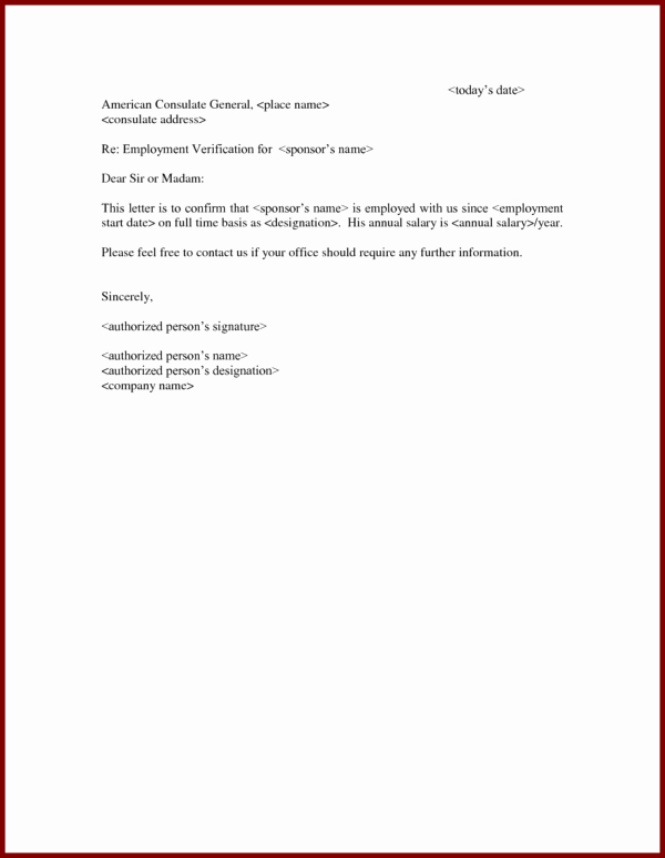 Employment Verification Letter Template Word Lovely Employment Verification Letter Examples for Your