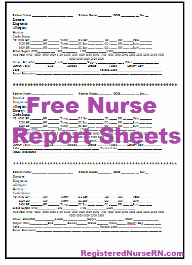 End Of Shift Report Template Elegant Nursing Report Sheet Templates