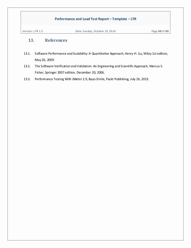 Engineering Test Report Template Best Of Ginsbourg Performance and Load Test Report Template