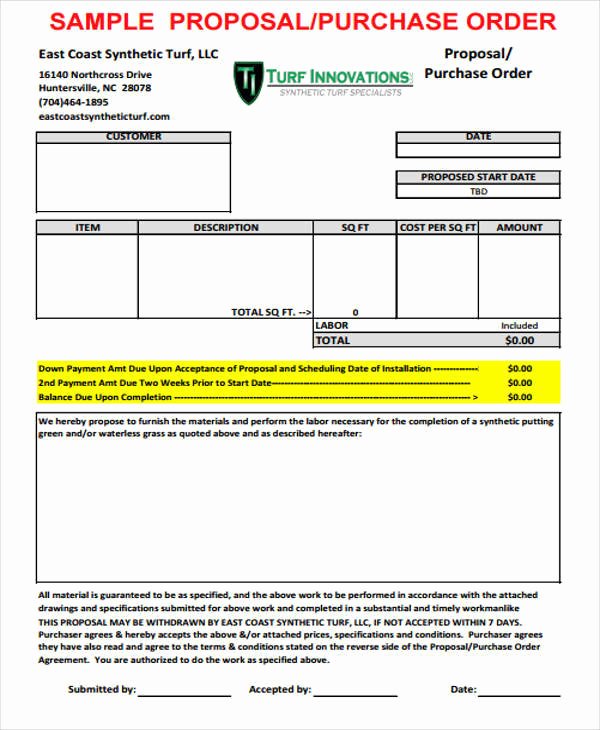 Equipment Purchase Proposal Template New 8 Purchase Proposal Templates Free Samples Examples